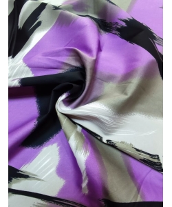 Ekskluzywna satyna bawełniana z fioletowo/czarnym wzorem